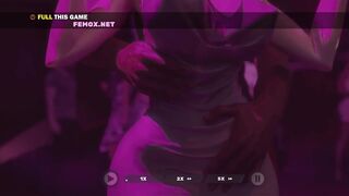 Animation sex story where a 3d girl gives a blowjob and fucks a stranger in a nightclub toilet while her man is nearby