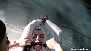 Babe femdom handjob by submissed – Submissed